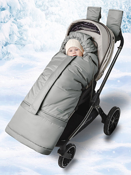Конверт меховой AmaroBaby Frost 85-105 см (серый)
