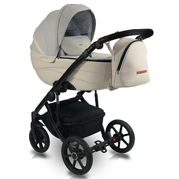 Коляска 2в1 BEXA IDEAL (бежевый+бежевая кожа)