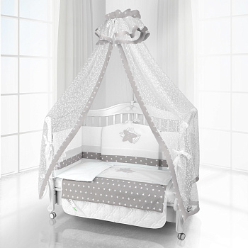 Комплект постельного белья Beatrice Bambini Unico Smile (125х65) (bianco grigio)