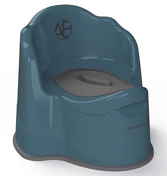 Горшок детский AmaroBaby Ergonomic с крышкой (бирюзовый)