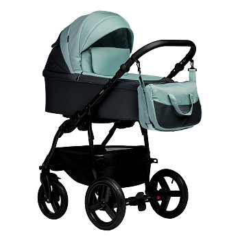 Коляска 2 в 1 Indigo IMPULSE ECO (серая кожа+шалфей)
