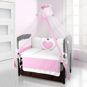 Комплект постельного белья Beatrice Bambini Cuore Puntini (BIANCO ROSA)