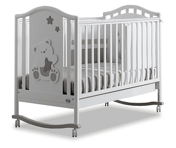 Детская кроватка Pali Orsetti 125*65 (Белый/серый)