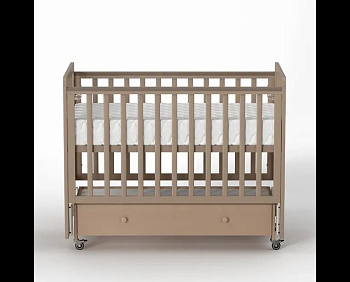 Детская кроватка ANTEMI Classic Sleep 120х60(Ящ+м) (Капучино)