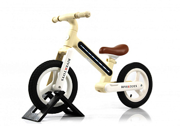 Детский беговел RiverToys HB-002 (бежевый)