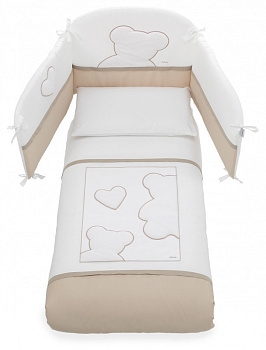 Комплект белья 5 предметов Italbaby Tender (крем)