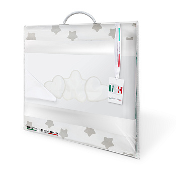 КПБ Beatrice Bambini Unico Grande Stella (3 предмета) (bianco&bianco&grigio)