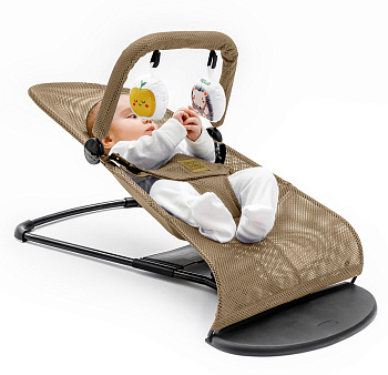 Шезлонг Amarobaby Baby time (Бежевый)