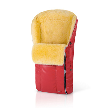 Конверт в коляску меховой Esspero Nicolas Leatherette (натуральная овчина) (Red )