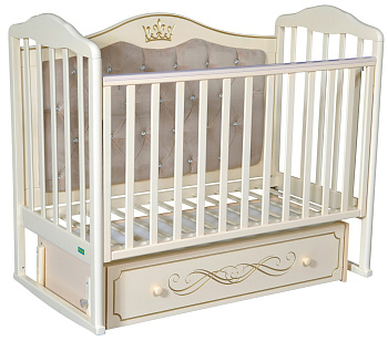 Детская кроватка Palermo Amanda Elegance Premium с маятником, мягкая спинка