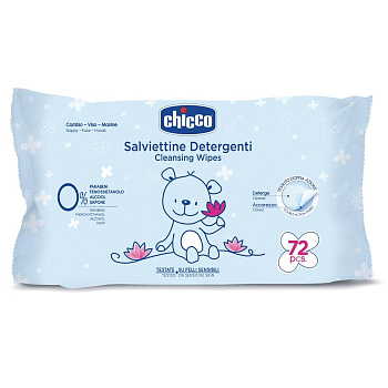 Очищающие салфетки для груди Chicco, 0 мес.+ (72 шт.)