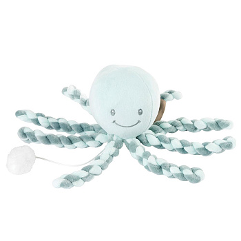 Мягкая музыкальная игрушка Nattou Soft Toy Lapidou Octopus (Coppergreen/Mint)