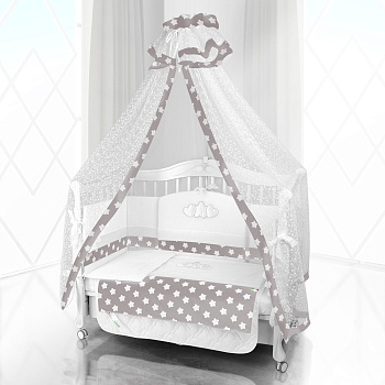 Комплект постельного белья Beatrice Bambini Unico Grande Stella (120х60) (bianco grigio)