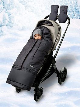 Конверт меховой AmaroBaby Frost 85-105 см (графит)