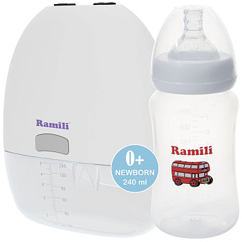 Молокоотсос Ramili SE150 с бутылочкой 240ML (стандарт)