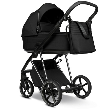 Коляска 2 в 1 Roan Sol Vintage Luxury (Caviar Black/Nickel/руч.Black)