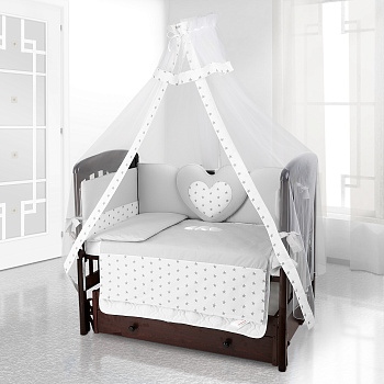 Комплект постельного белья Beatrice Bambini Cuore Stella (GRIGIO BIANCO)