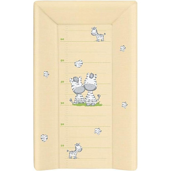 Пеленальный матрац на кровать Ceba Baby на жёстком основании 80 см (Zebra Yellow)