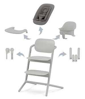 Стульчик Cybex Lemo 4-in-1 Set  (Suede Grey)