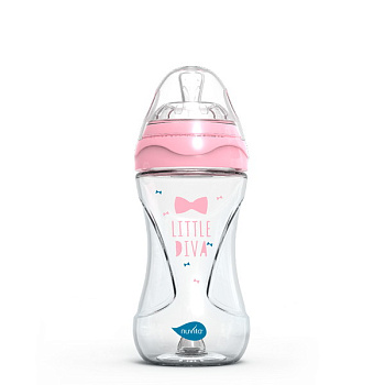 Антиколиковая бутылочка Nuvita 6033 Glass Collection 240мл, стекло (розовый)