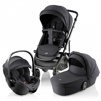 Коляска 3 в 1 Britax Roemer Smile 5Z Style автокресло Baby-Safe PRO (Carbon Black/Deep Black)
