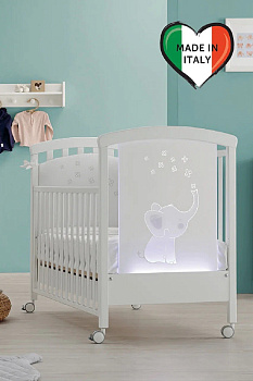 Детская кроватка Erbesi Elly LED (Белый )
