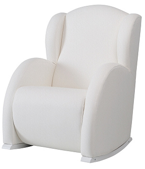 Кресло-качалка Micuna Wing/Flor (White/White Leatherette)