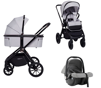 Детская коляска Sweet Baby Vento Black 3 в 1