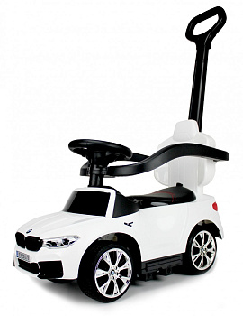 Детский толокар RiverToys BMW M5 A999MP-M с родительской ручкой (белый)