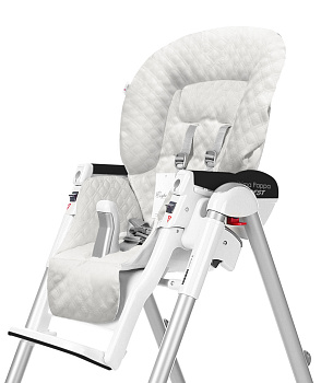 Сменный чехол сидения Esspero к стульчику для кормления Peg-Perego Diner/Best/Duplo стеганная кожа (White)