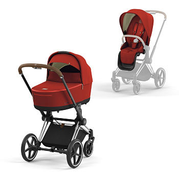 Коляска 2 в 1 Cybex Priam IV (шасси Chrome Brown) (Autumn Gold)