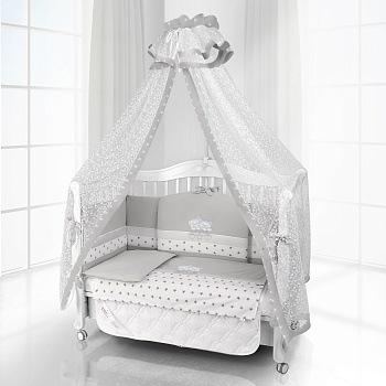Комплект постельного белья Beatrice Bambini Unico Abbiamo (125х65) (grigio/bianco)