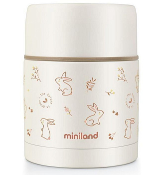 Детский термос для еды Miniland Natur Thermos 600 мл (Bunny, зайчик)