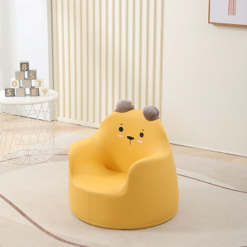 Кресло детское UNIX Kids Bear (Yellow размер S)