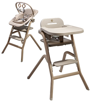 Стульчик для кормления 3 в 1 Amarobaby Winnie (Молочный)
