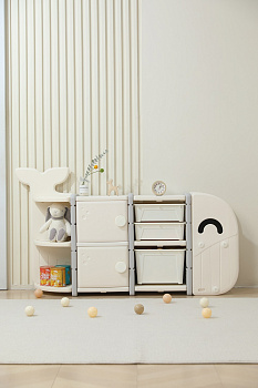 Стеллаж UNIX Kids Whale (5 ящиков) (White)