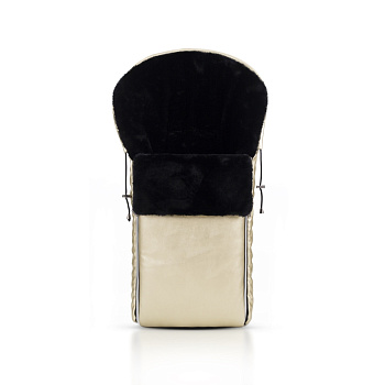 Конверт в коляску Beatrice Bambini Nero Max (экокожа) (Gold)