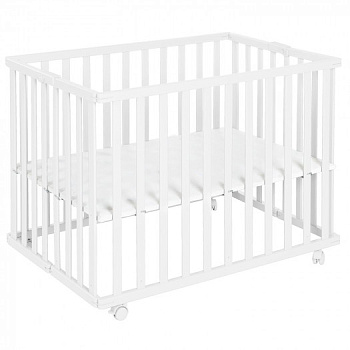 Детский складной манеж ROBA Foldable playpen 74 х 100  (Белый)