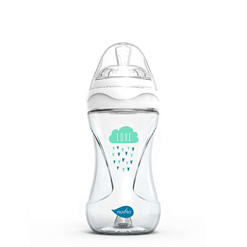 Антиколиковая бутылочка Nuvita 6033 Glass Collection 240мл, стекло (белый/зеленый)