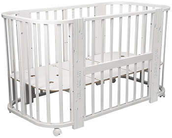 Детская кроватка Indigo Baby Line 5в1 (поперечный маятник) (звездочки)