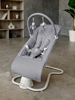 Электронные качели детские AMAROBABY HAPPY SWING (Серый)