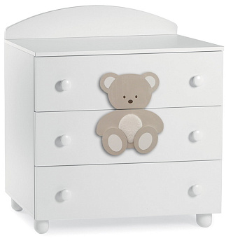 Комод большой Italbaby Peluche (Белый/Крем)