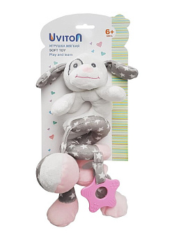 Игрушка-спиралька Uviton Собачка арт. 0130 (Розовый)