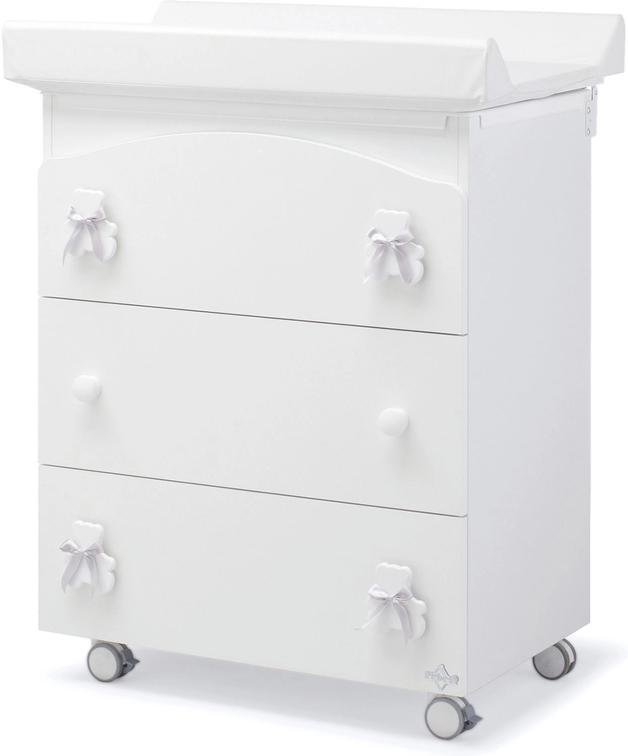 Пеленальный комод Erbesi Bubu (белый/белый)