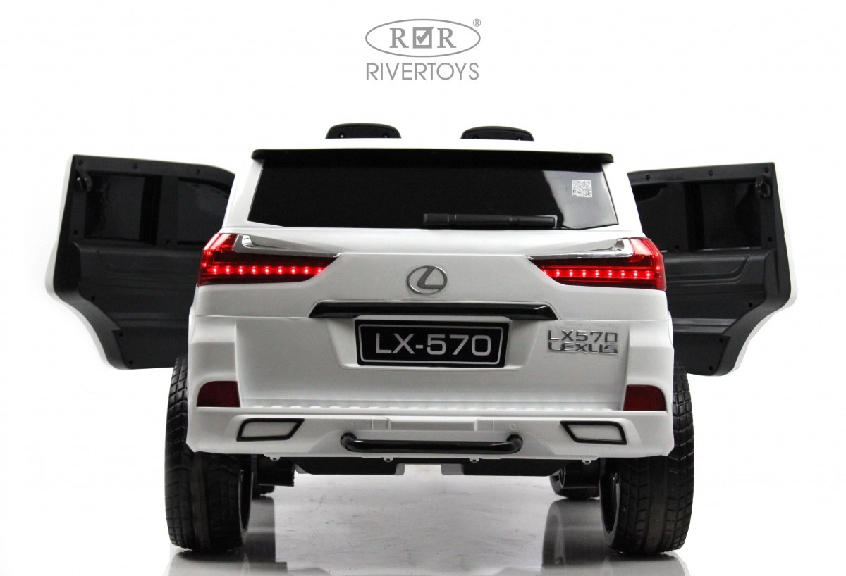 Детский электромобиль RiverToys Lexus 570 E555EE белый 2vwnh9nkj18fil4josnvnpt49ts4v8km