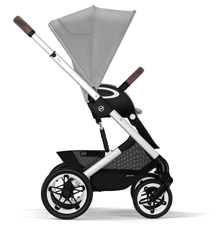 Прогулочная коляска Cybex Talos S Lux SLV Stone Grey с дождевиком3