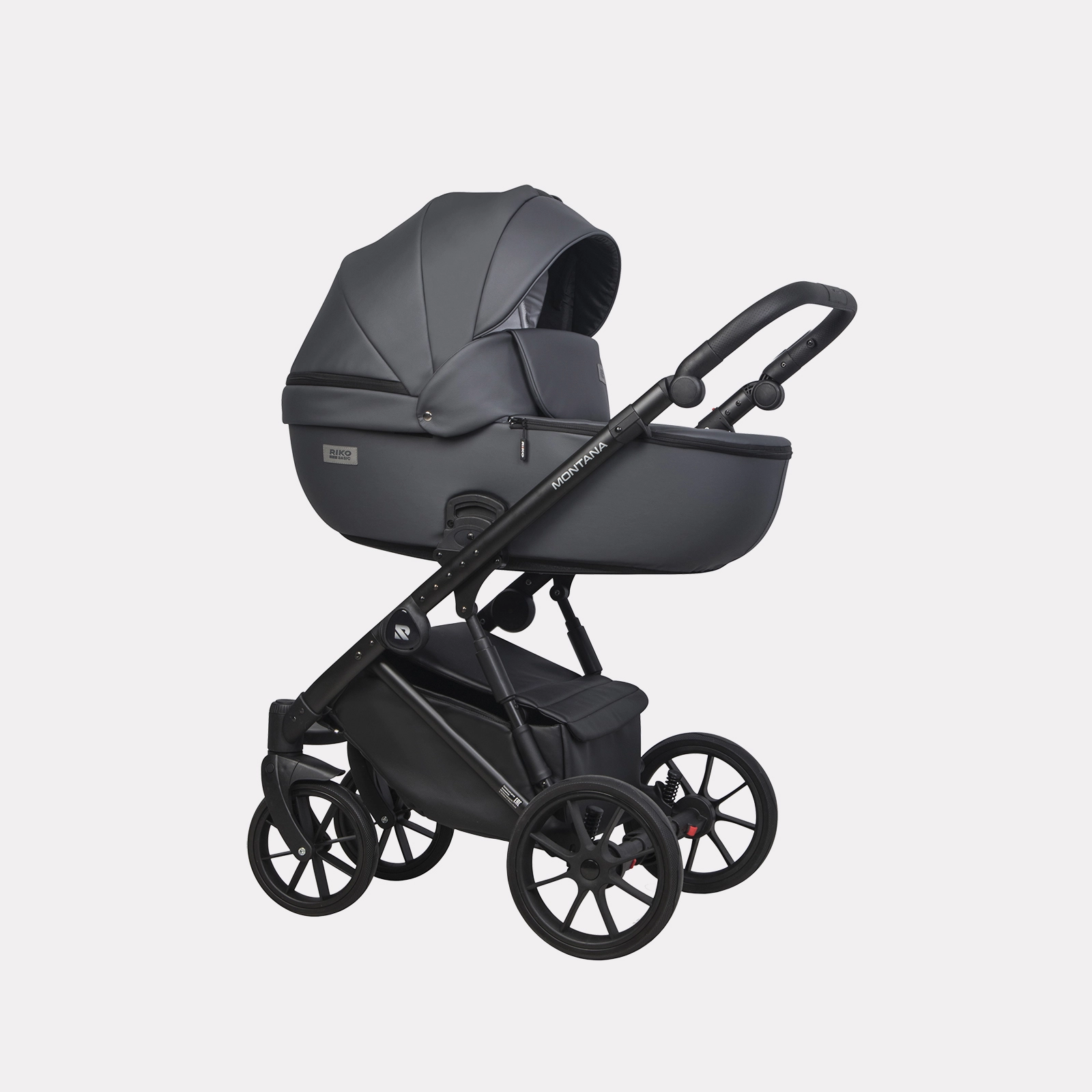 Коляска 2 в 1 RIKO BASIC MONTANA ECCO 24 Graphite (графит) 108134896-kolyaska-2-v-1-riko-basic-montana-ecco-24-graphite-grafit