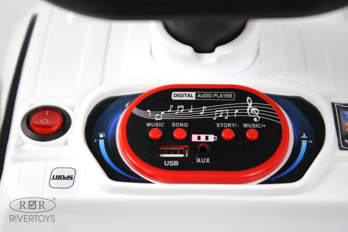 Детский электромобиль RiverToys G008GG-D белый ug3wpdm0mmotbbw7hgwnz1hg9gyxtd3r