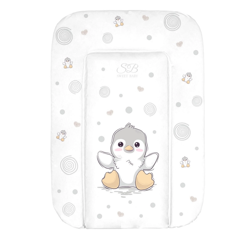 Пеленальный матрасик 48х71 Sweet Baby Pinguino Grigio (пингвин серый) 108135298-pelenalnii-matrasik-48h71-sweet-baby-pinguino-grigio-pingvin-serii