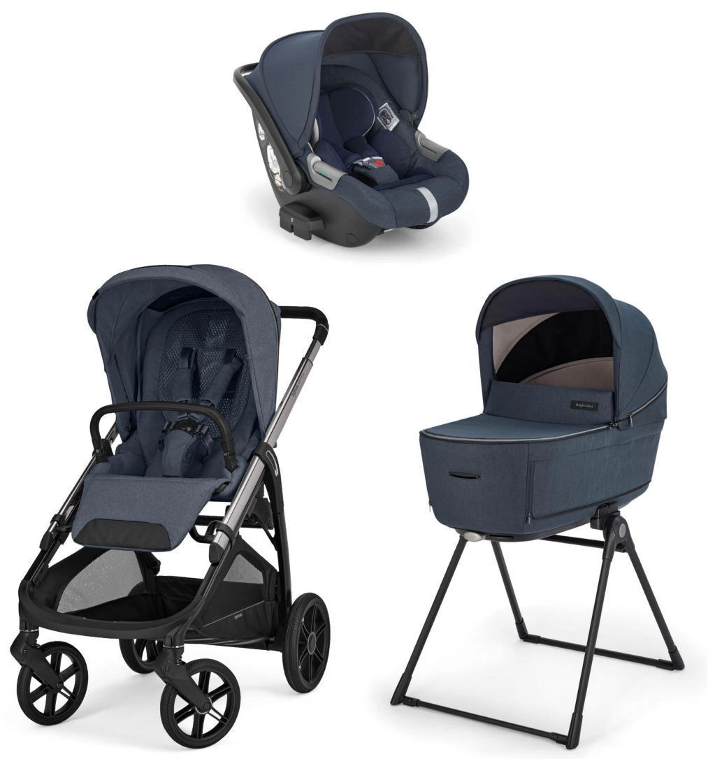 Коляска 3 в 1 Inglesina Aptica (DRW I-Size) с подставкой под люльку Stand Up (Resort Blue)